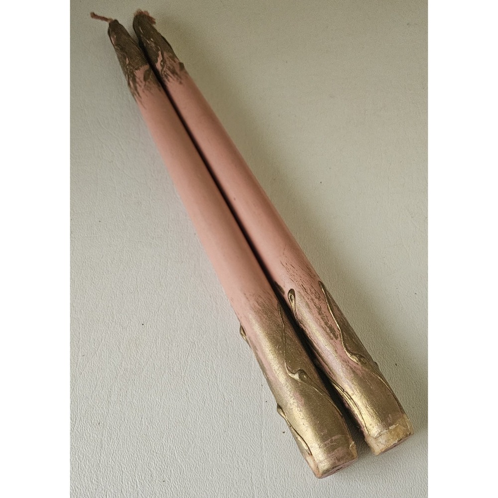 Mid Century 12" Wooden Decorative Candles